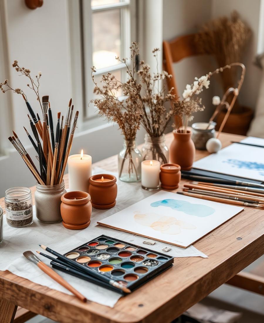 Atelier créatif de poterie et bougies